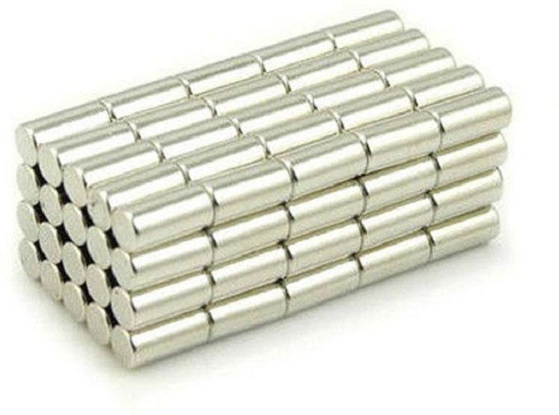 ART IFACT 100 Pieces of 5mm x 10mm Neodymium Magnets - N52 Rare Earth NdfeB Fridge Magnet, Multipurpose Office Magnets, Magnetic Paper Holder Pack of 100  (Silver)