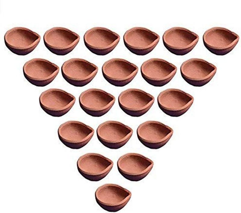 Best Buy Store Terracotta (Pack of 10) Table Diya Set  (Height: 2 inch)