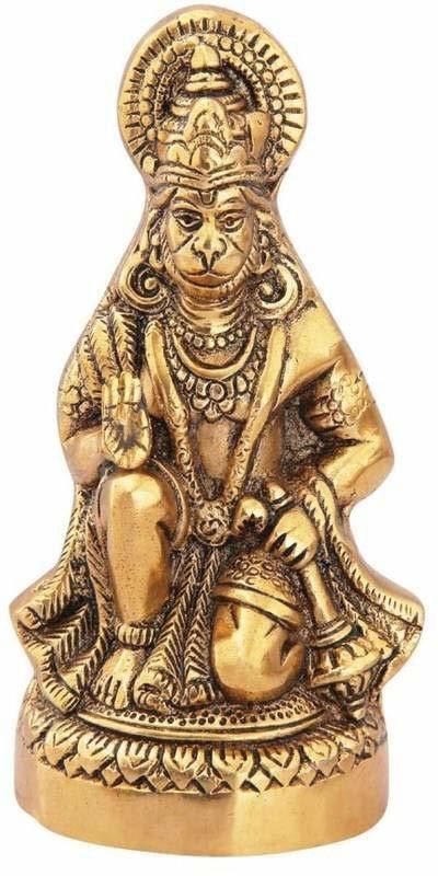 eems Hanuman ji ki murti Decorative Showpiece - 16.5 cm  (Copper, Yellow)