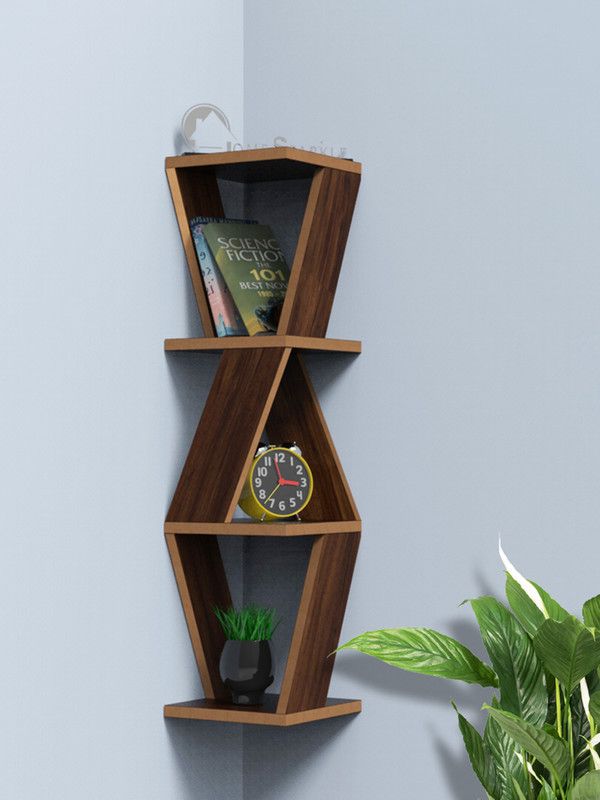 MDF (Medium Density Fiber) Wall Shelf (Number of Shelves - 4, Brown) MDF (Medium Density Fiber) Wall Shelf  (Number of Shelves - 4, Brown)