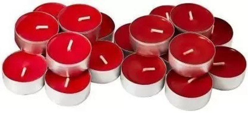 Divet Tealight Smokeless, Daily Use, Multi-Purpose, Birthday, Festivel Candle  (Red, Pack of 100)