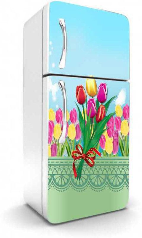 Kota Creation 61 cm Fridge Sticker Decorative Refrigerator Sticker PVC Vinyl Multicolour -KCFS-62 Self Adhesive Sticker  (Pack of 1)