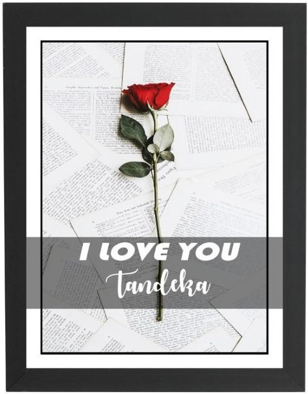 Beautum I Love You Tandeka Name Love You Printed Unique Digital Reprint 9inch x 13inch Painting Model No:CMGHP021794 Digital Reprint 13 inch x 9 inch Painting  (With Frame)