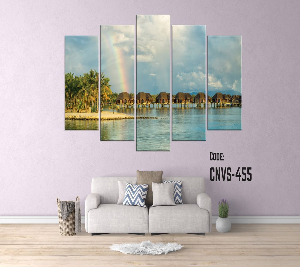 CNVS-445 Sea Boat Wall Canvas Art Prints 96 inch x 48 inch