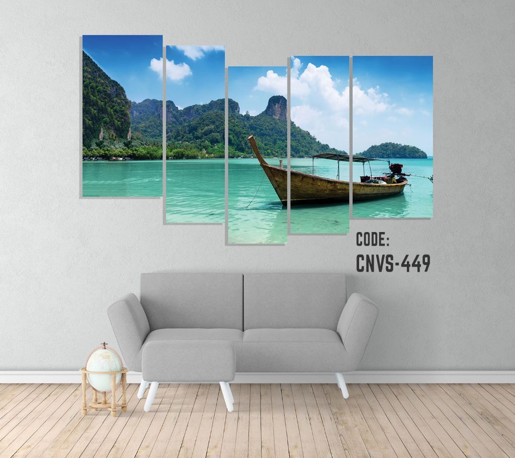 CNVS-449 Sea Boat Wall Canvas Art Prints 78 inch x 48 inch