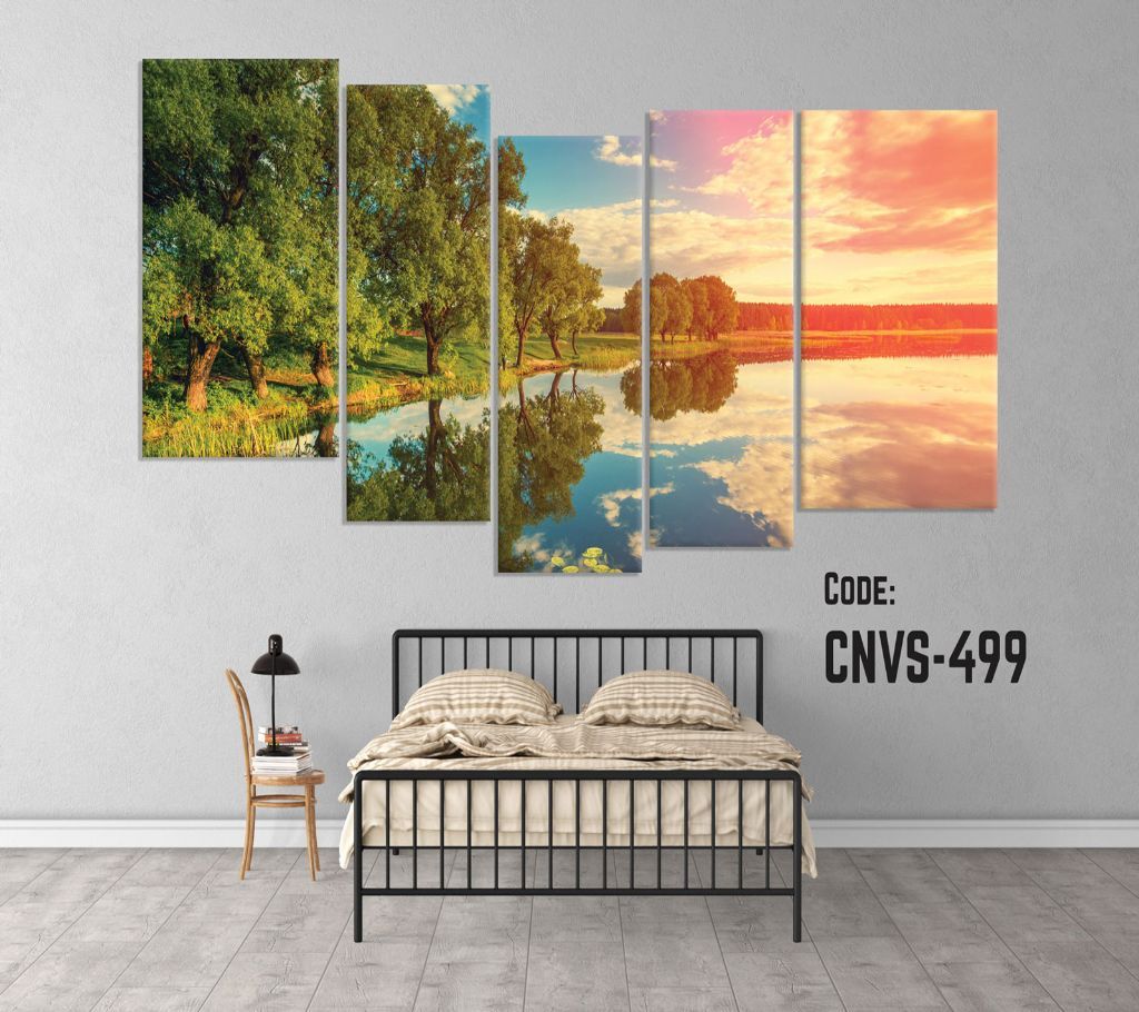 CNVS-499 Moring Lake Nature Wall Canvas Art Prints 48 inch x 36 inch
