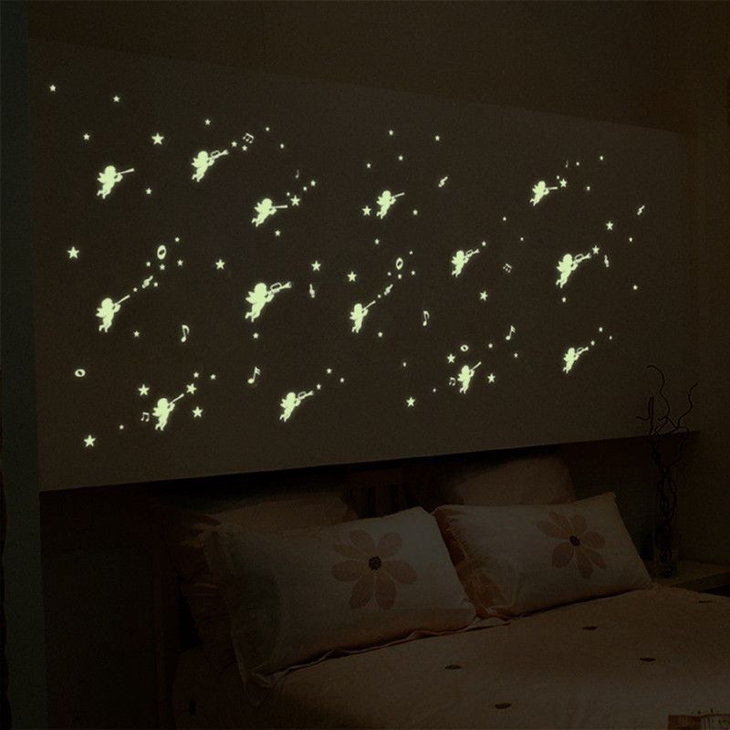 JAAMSO ROYALS 150 cm Glow in Dark - Radium Angels Sticker  (Pack of 1)