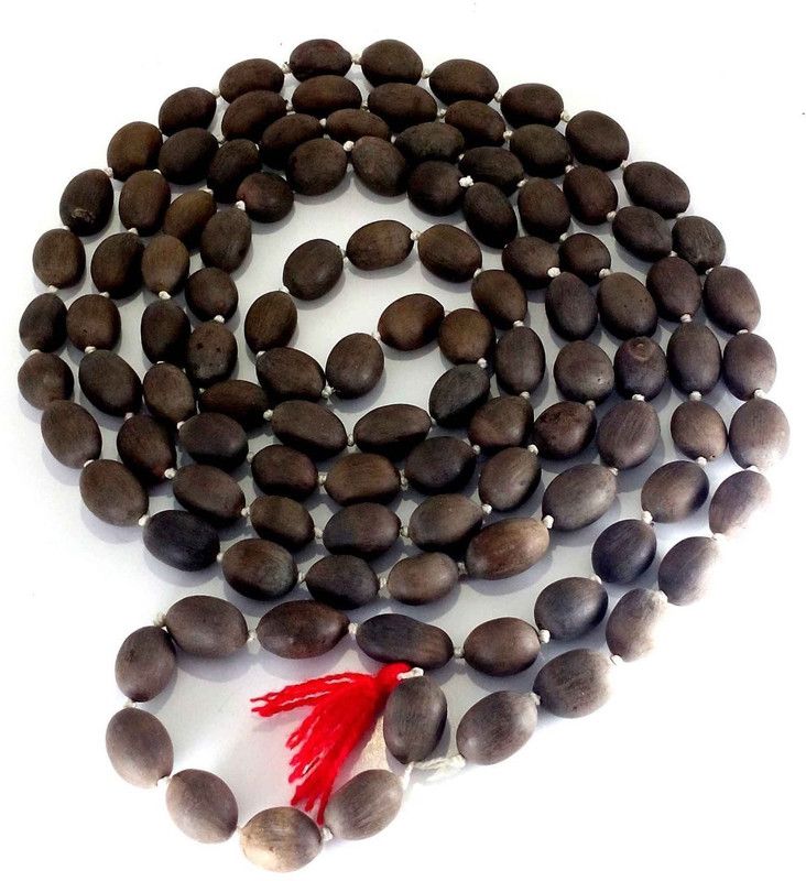 Deepali Enterprises Spiritually Energized Kamalgatta Mala or Kamal Gatta 108 Beads Rosary for Maha Lakshmi Mantra Jaap … Decorative Showpiece - 4 cm  (Wood, Black)