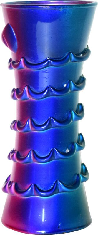 Guru Baba Traders Glass Vase  (8 inch, Multicolor)