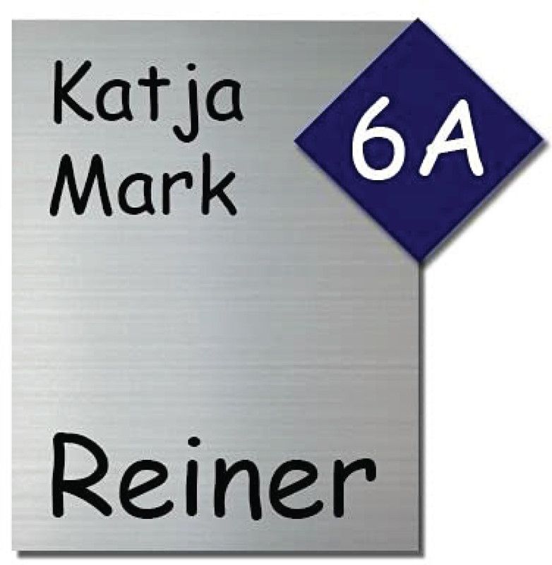 Signoogle Plastic House Decorative Name Plate  (Silver, Black)