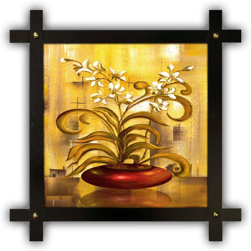Poster N Frames Cross Wooden Frame Hand-Crafted with photo 17424-crossframe Digital Reprint 16.5 inch x 16.5 inch Painting  (With Frame)