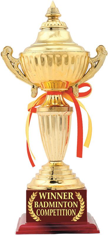AARK INDIA Award : Badminton Competition Trophy Gift : (PC-00504) Trophy  (11.5 Inches)