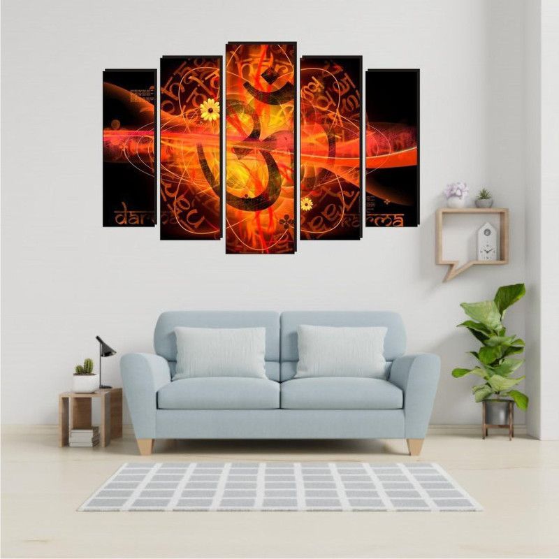 BALKRISHNA WALL STICKER 90 cm om wall sticker 3d Self Adhesive Sticker  (Pack of 1)