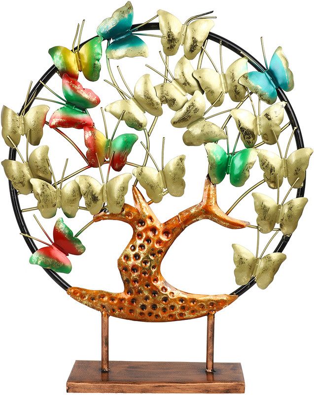 THE COCOTIER The Cocotier Metal Table Decor, Butterfly Tree Table Top Decor Decorative Showpiece - 66 cm  (Iron, Multicolor)