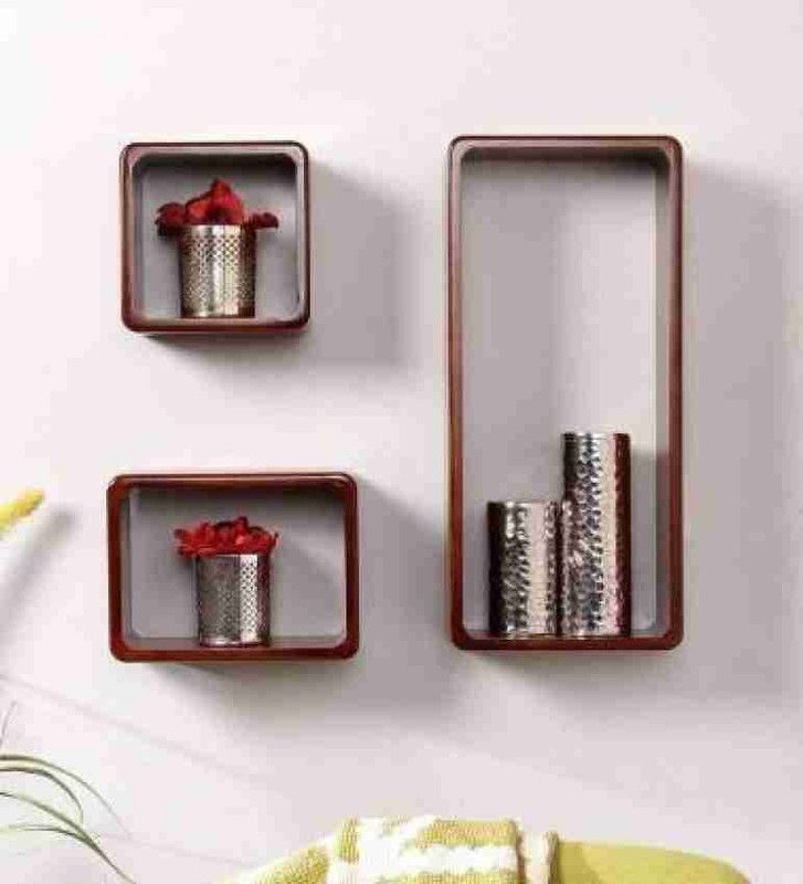 UshaFurnitures MODERN BOOKCASE AND DISPLAY SOLUTIONS MDF (Medium Density Fiber) Wall Shelf  (Number of Shelves - 3)