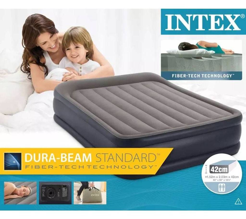 INTEX Deluxe Family Air Bed Built In Pump
