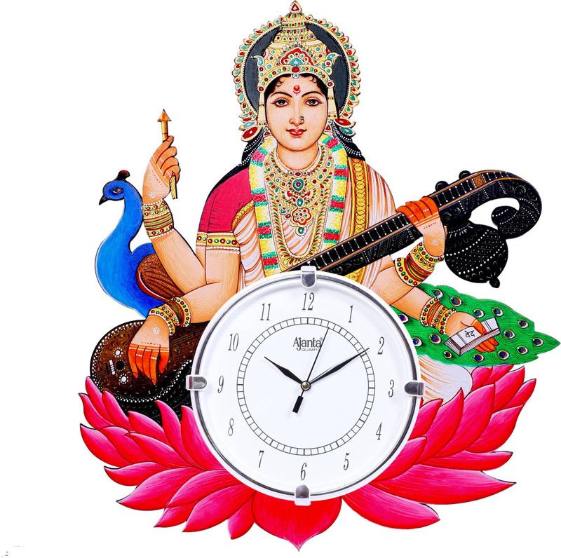 AJANTA Analog 33 cm X 33 cm Wall Clock  (Multicolor, With Glass, Standard)