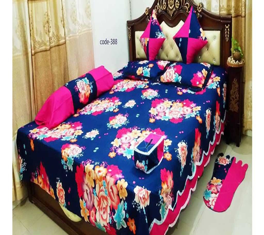 King Size Cotton Bed Sheet Set of 8pcs 