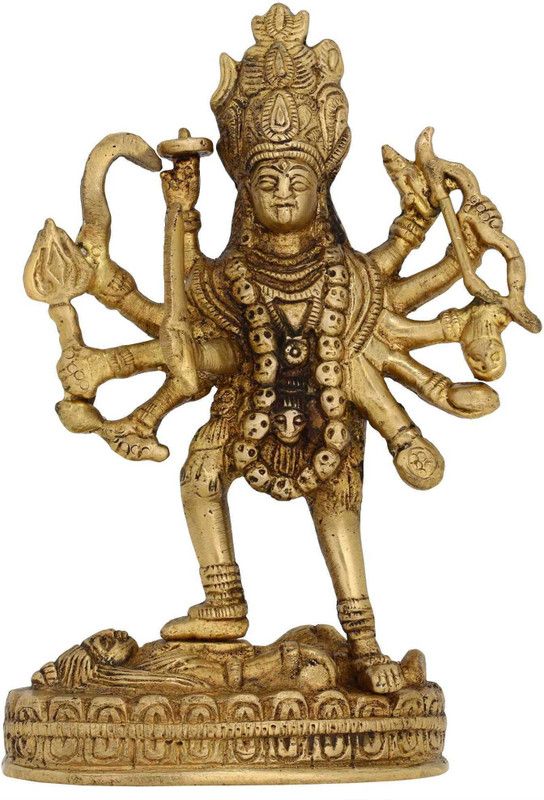 Shalinindia Lord Ganesha Decorative Showpiece - 15.24 cm  (Brass, Gold)