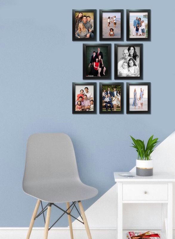 Polymer Photo Frame  (Black, 8 Photo(s))