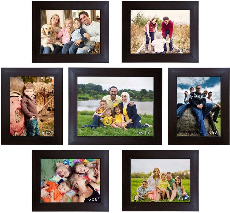 Allure Polymer Personalized, Customized Gift Best Friends Reel Photo Collage gift for Friends, BFF with Frame, Birthday Gift,Anniversary Gift Wall  (Brown, 7 Photo(s), 15 x 20 cm, 20 x 25 cm)