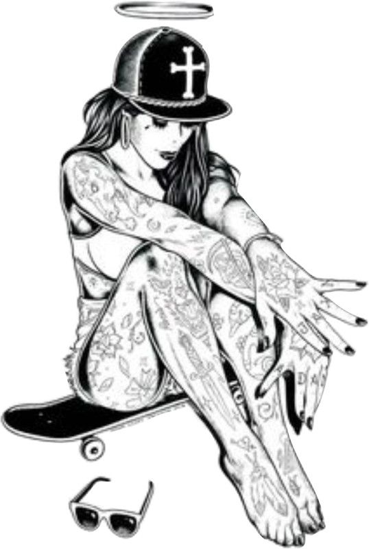 SahajDecor 40 cm Smart Girl Sit with Hat And Gogle Magnetic Sticker  (Pack of 1)