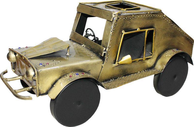 Fine Art Fine Art Home Decor Jeep. It is Made up of Metal Material. Decorative Showpiece - 5 cm  (Brass, Multicolor)