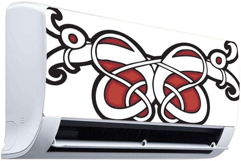 QTH 91 cm QTH LINE ART DESIGN AC STICKER SUITABLE FOR ALL TYPE OF AC QTH-AC-0691 Self Adhesive Sticker  (Pack of 1)