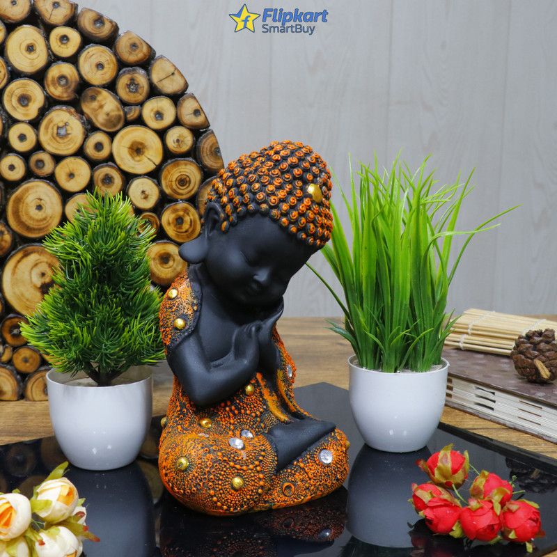 Flipkart SmartBuy Best Diwali Decorative Showpiece For Home Decorative Showpiece - 13 cm  (Polyresin, Orange)