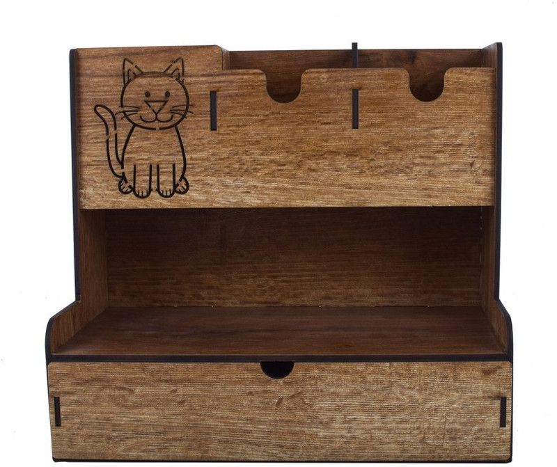 Star Unique Hub Wooden Wall Shelf  (Number of Shelves - 5, Brown)