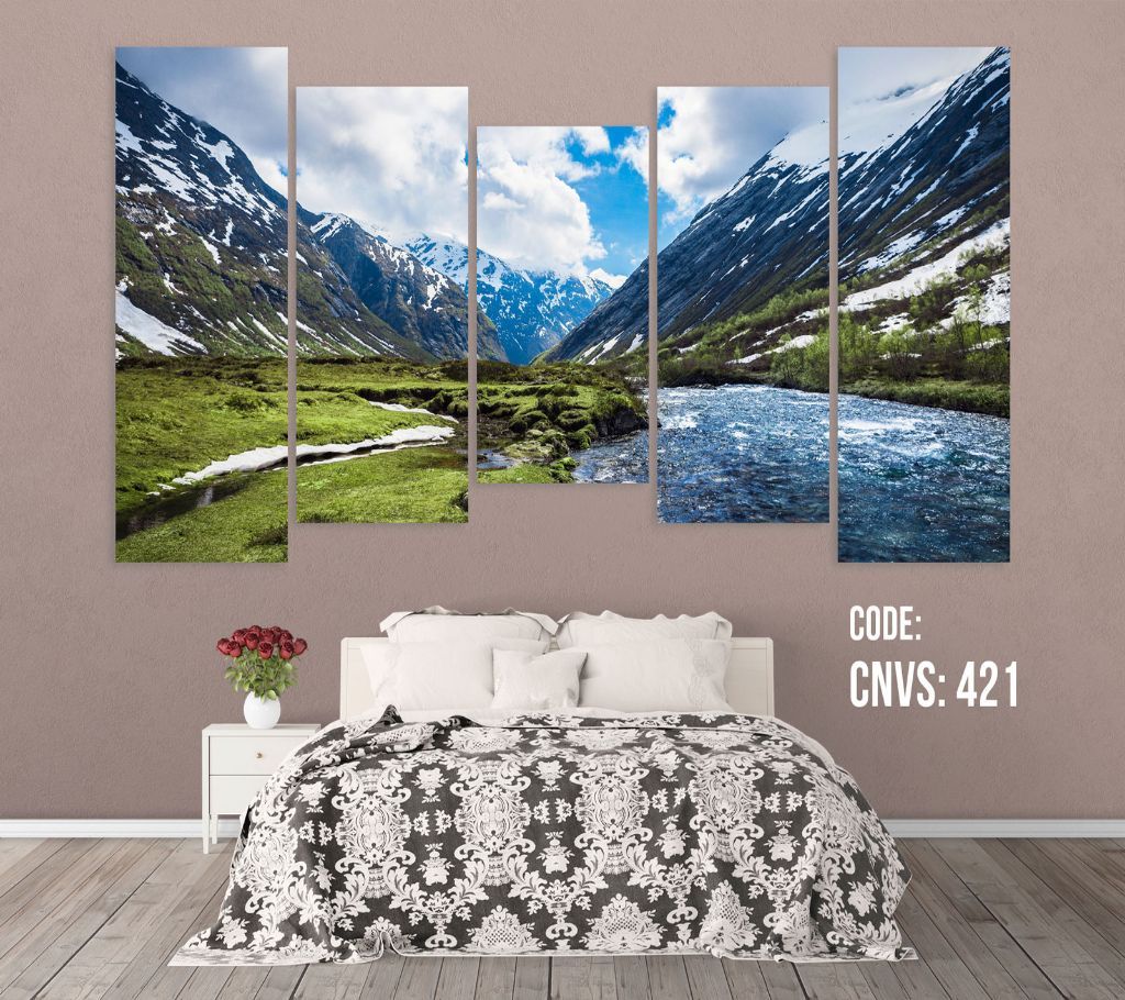 CNVS-421 Nature And Mountain Wall Canvas Art Prints 48 inch x 36 inch