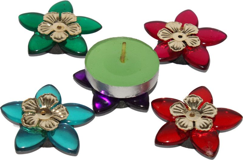 Jades Plastic (Pack of 2) Table Diya Set  (Height: 0.78 inch)
