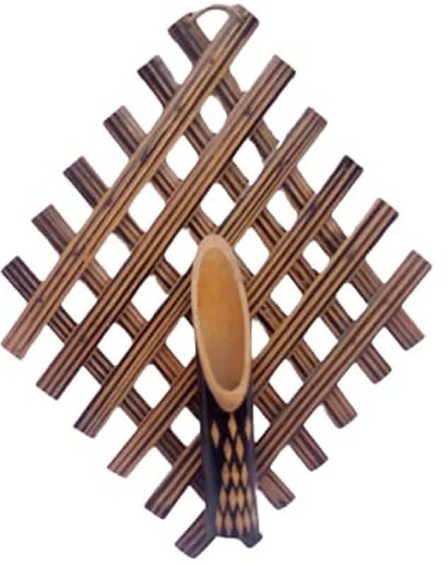 MiiArt Wall Hanging Flower Pot for wall decor,Decorative Bamboo Flower Pot showpiece for Office Home Decoration  (Brown)
