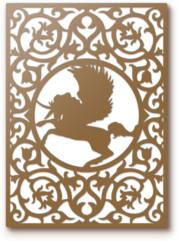 India Decor Shop Backlit Pegasus Wall Light Art  (24 inch X 17 inch, Beige)