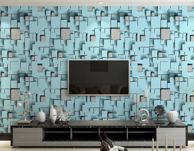 PERFECT DECOR Abstract Blue Wallpaper  (1000 cm x 53 cm)