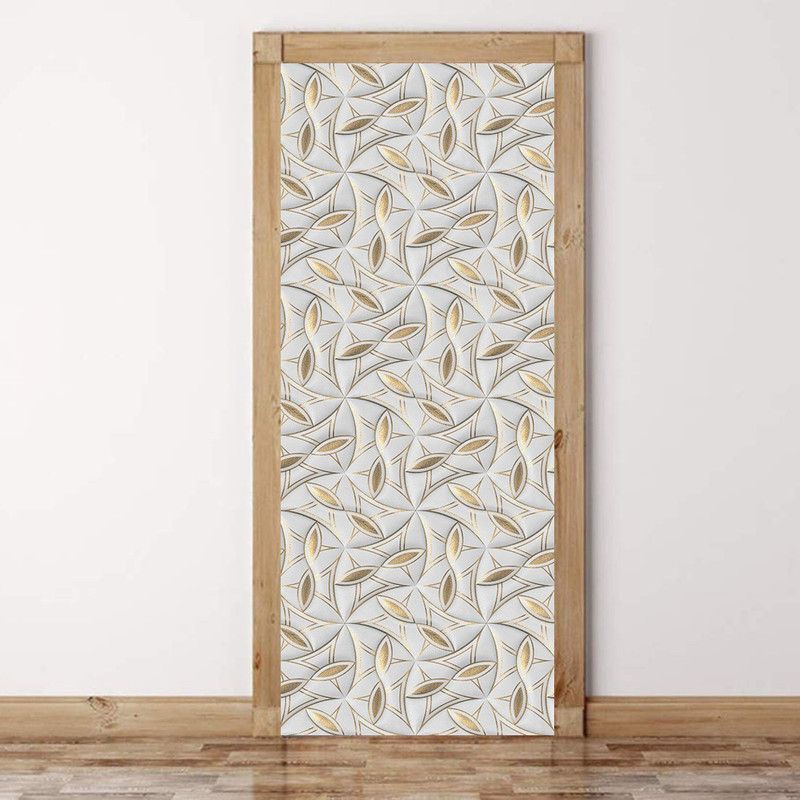ALL DECORATIVE DESIGN Decorative White, Gold Wallpaper  (76 cm x 198 cm)