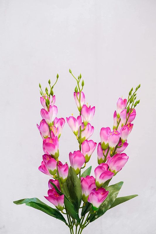 LEIGARF Pink Orchids Artificial Flower  (27 inch, Pack of 1, Flower Bunch)