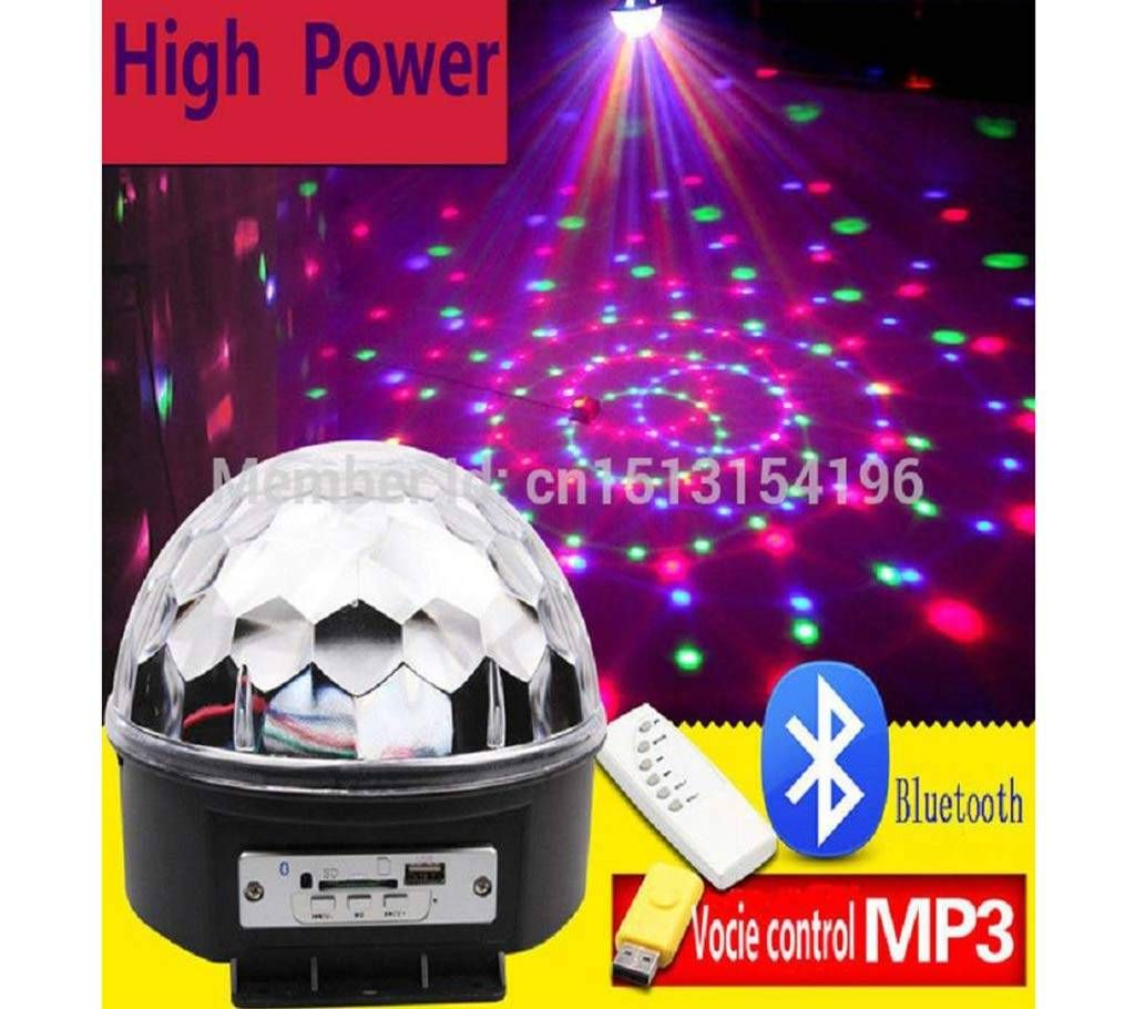 LED Crystal Magic Ball Rotating Light RGB