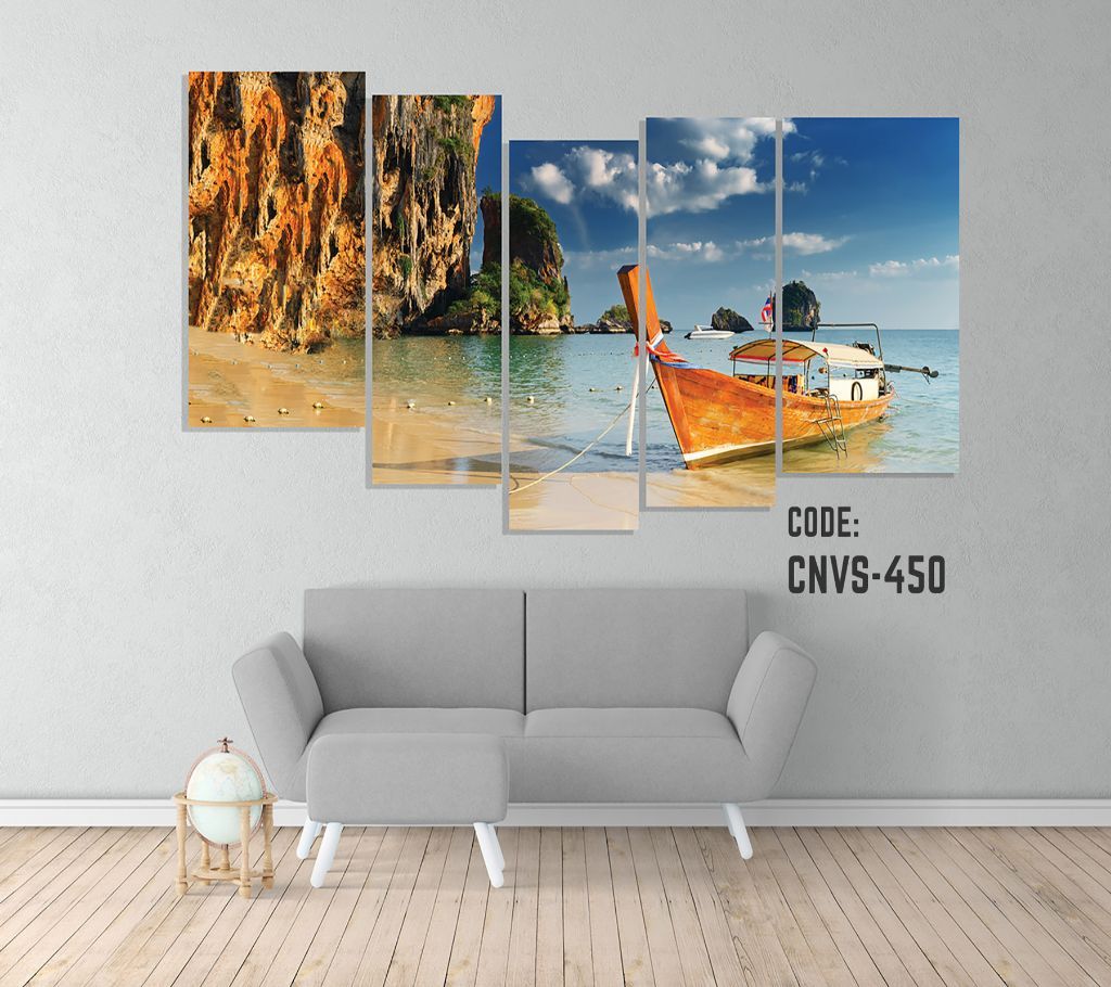 CNVS-450  Sea Boat Wall Canvas Art Prints 48 inch x 36 inch