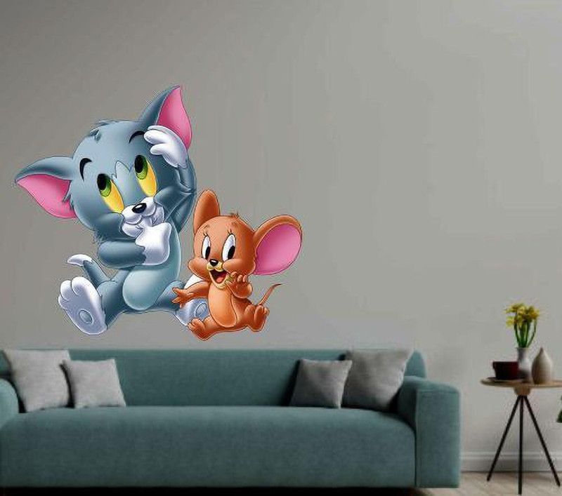 PRIME HOME DECOR 66 cm TINNEY MICKEY MOUSE WALL STICKER-SIZE (26X23 INCH ) Self Adhesive Sticker  (Pack of 1)