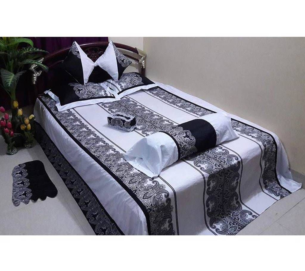 Cotton King Size Bedsheet Set - 8pcs (AF 035)