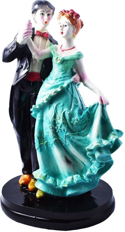 Saffronworld Gift Couple for Wedding/Valentine and Showpiece-7 Decorative Showpiece - 23 cm  (Polyresin, Multicolor)
