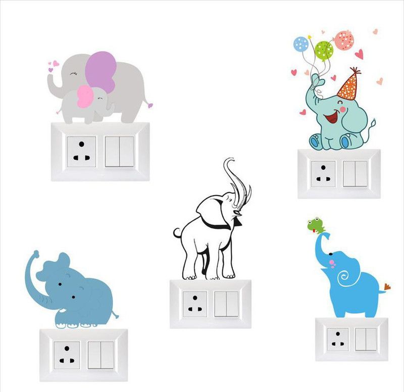 LAKSHIT ENTERPRISES 15 cm Switch board sticker Self Adhesive Sticker  (Pack of 1)