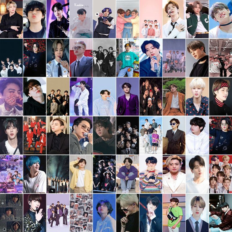 Pack of 60 BTS Posters PhotoCard Kit - HD+ Photos Unframed Self Adhesive Glossy Paper Poster (4 x 6 Inches, 4R, Multicolour) Photographic Paper  (6 inch X 4 inch)