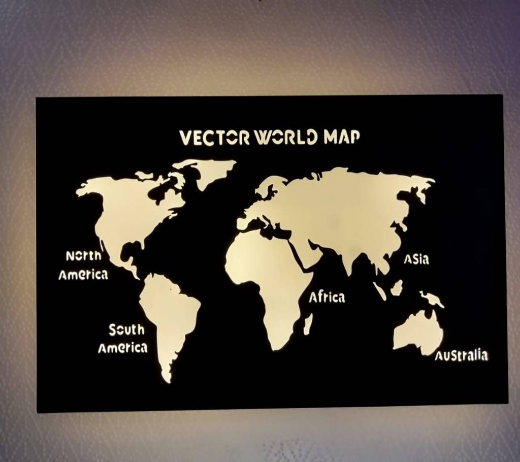 World Map Wall Bracket LED Lamp