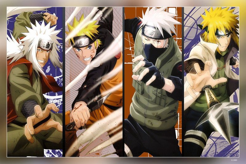 Naruto Shippuuden Panels Jiraiya Uzumaki Naruto Matte Finish Poster Paper Print  (12 inch X 18 inch)