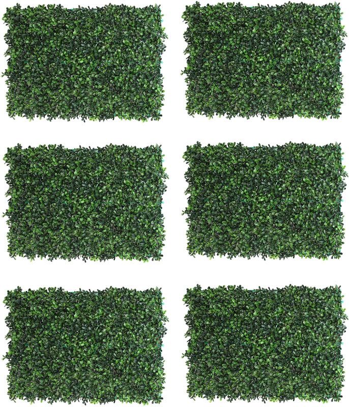 Green Plant indoor WallMat1041 Pack of 6  (24 inch X 16 inch, Green)