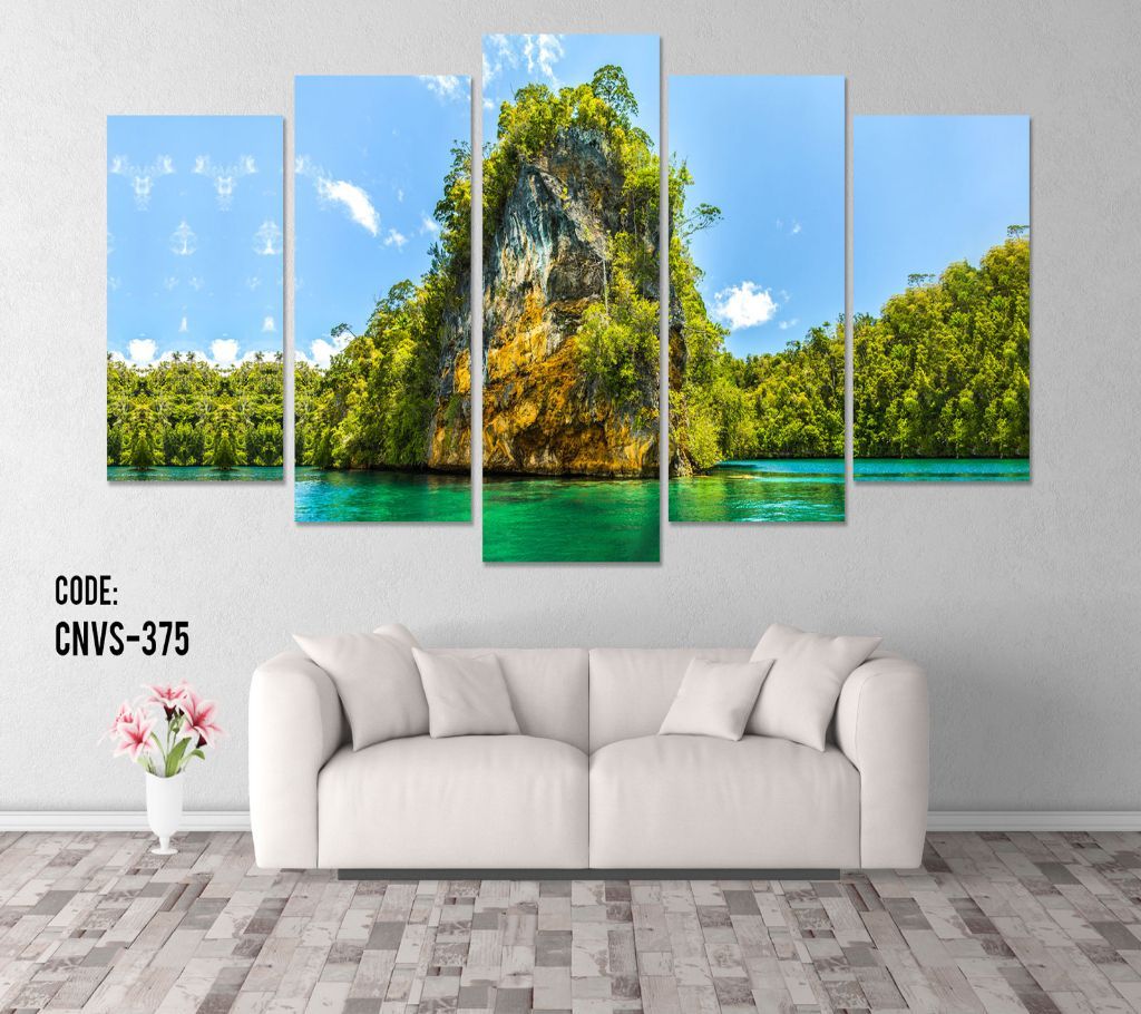 CNVS-375 Mountain Nature Wall Canvas Art Prints 48 inch x 24 inch