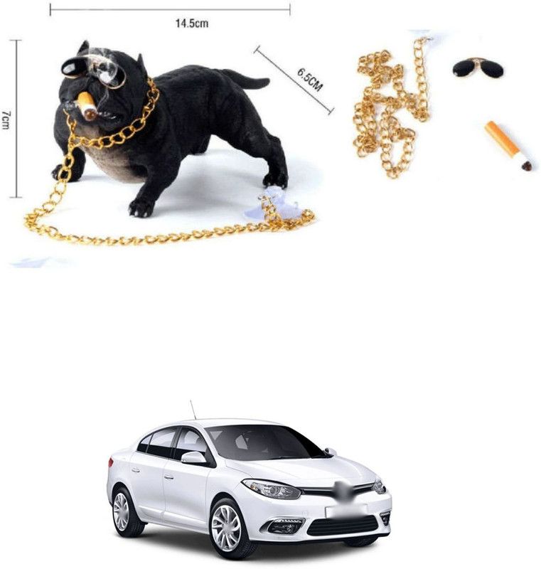 PRTEK Cute Sleeping Dog for Car, Home Interior, Office Work Table Designs 210 Decorative Showpiece - 8 cm  (Brass, Multicolor)