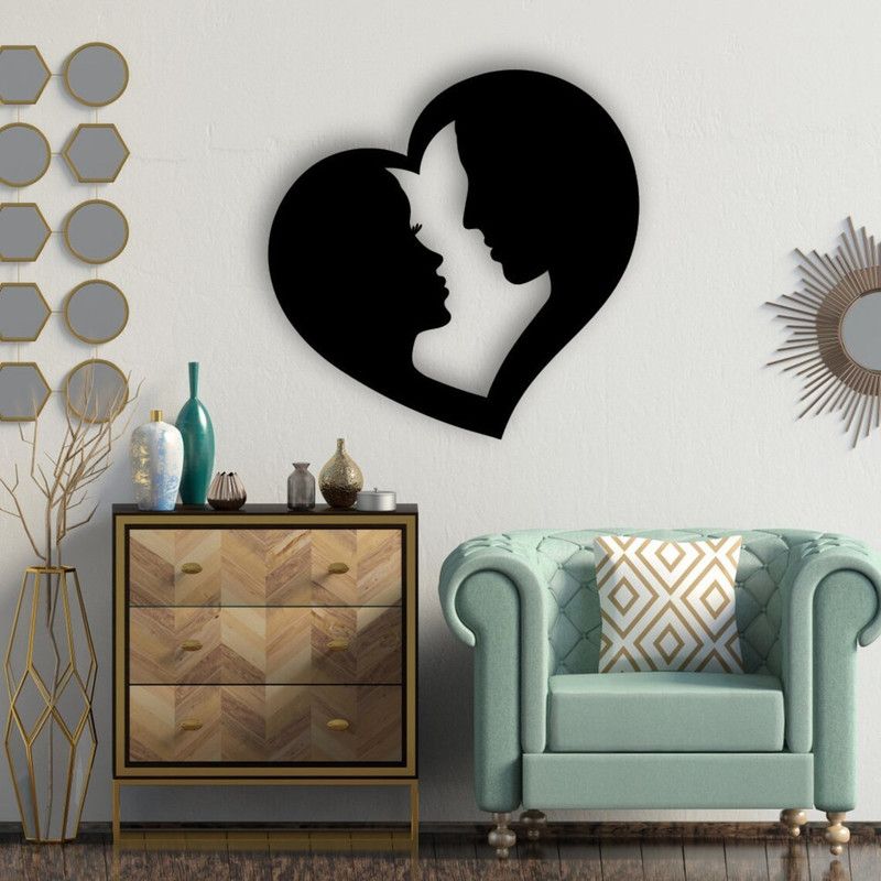 Gojeeva Wooden Cutting Design Wall art for Living room,Bedroom(Black) Design 312  (Black)